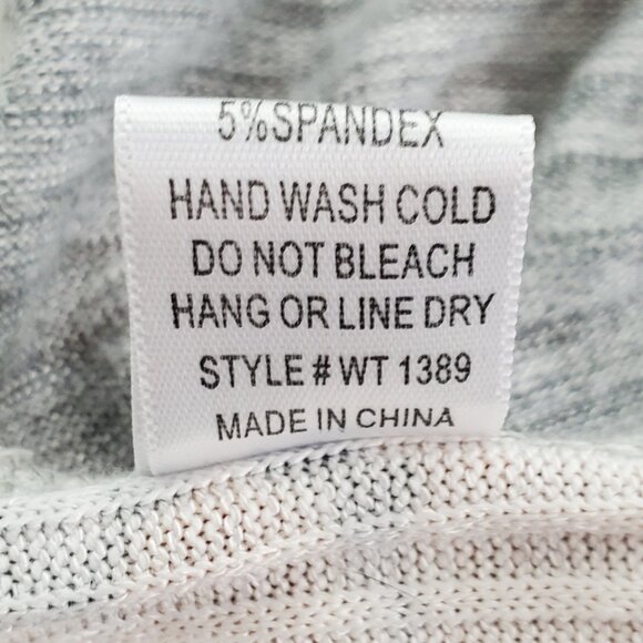 Wonderland by Orange Mixed Media Floral Front Ribbed Pullover Knit Top Size M - Picture 11 of 12